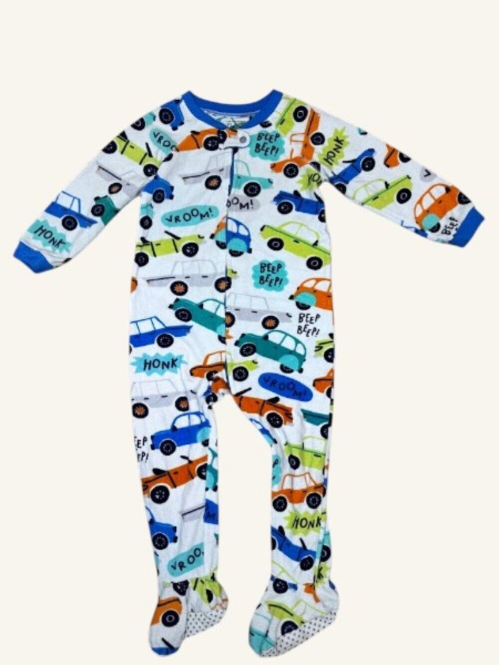 Car Print Footed Fleece Sleeper Pajamas 3T